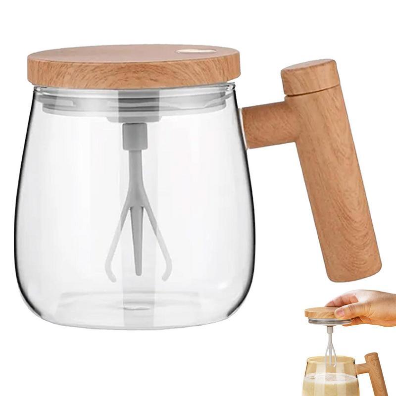 Self-Stirring Electric Coffee Mug – Automatic Mixing Glass Cup for Coffee, Tea & More