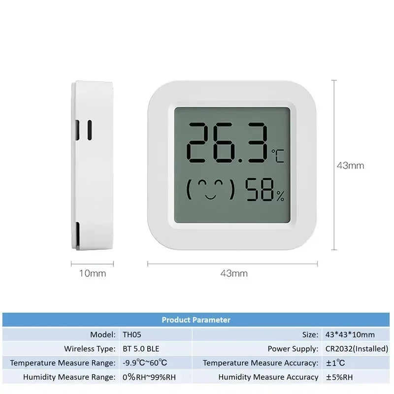 Smart Temperature and Humidity Sensor with LCD Display – App Remote Monitoring - Tech Nestle