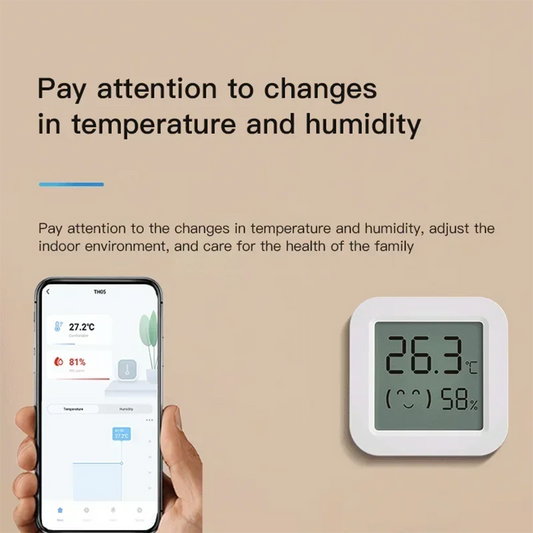 Smart Temperature and Humidity Sensor with LCD Display – App Remote Monitoring - Tech Nestle