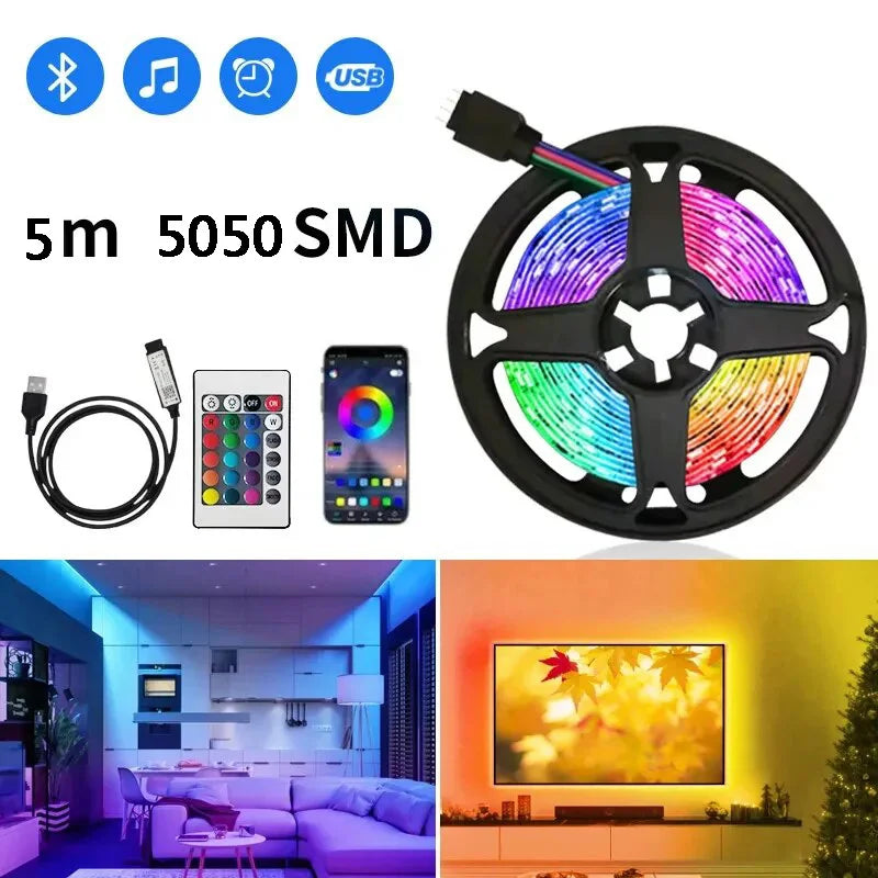 Fantastic USB RGB LED Strip Light โ Bluetooth + Remote Control - Tech Nestle