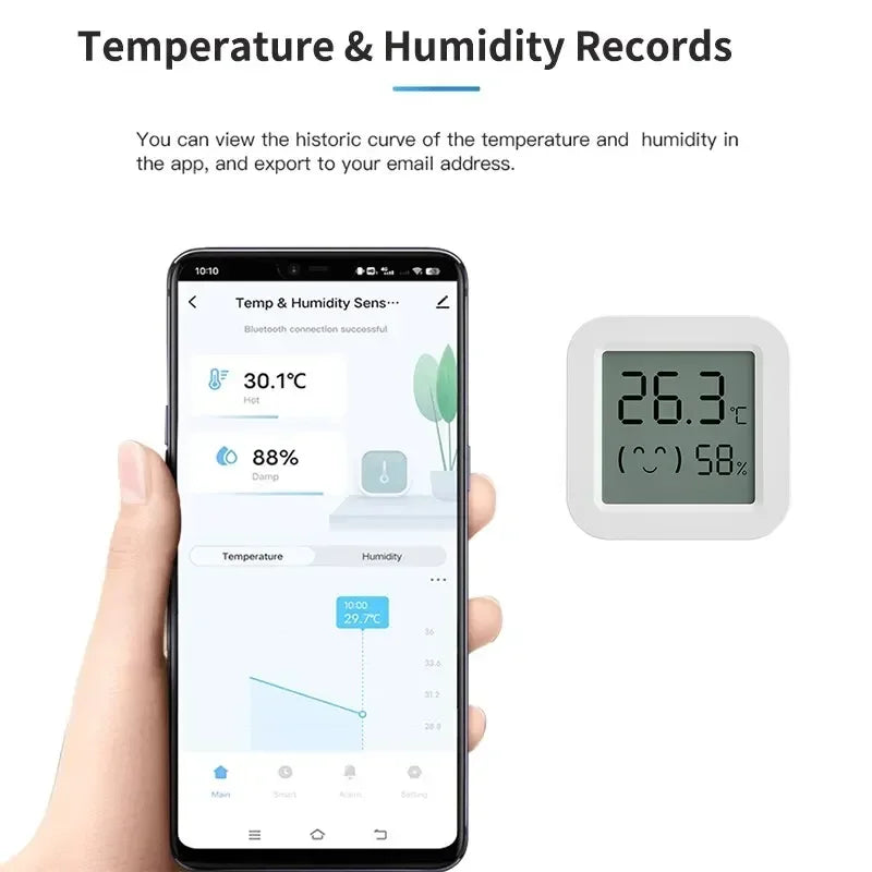Smart Temperature and Humidity Sensor with LCD Display – App Remote Monitoring - Tech Nestle