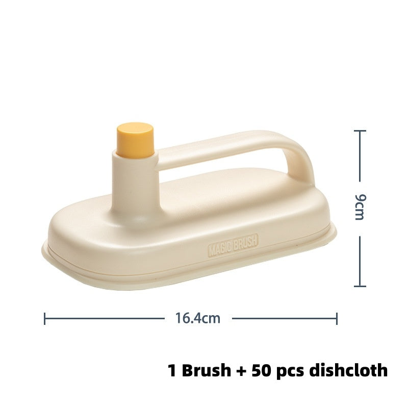 Magic Cleaning Brush with 50 Disposable Rags – Multi-Purpose Dusting Tool