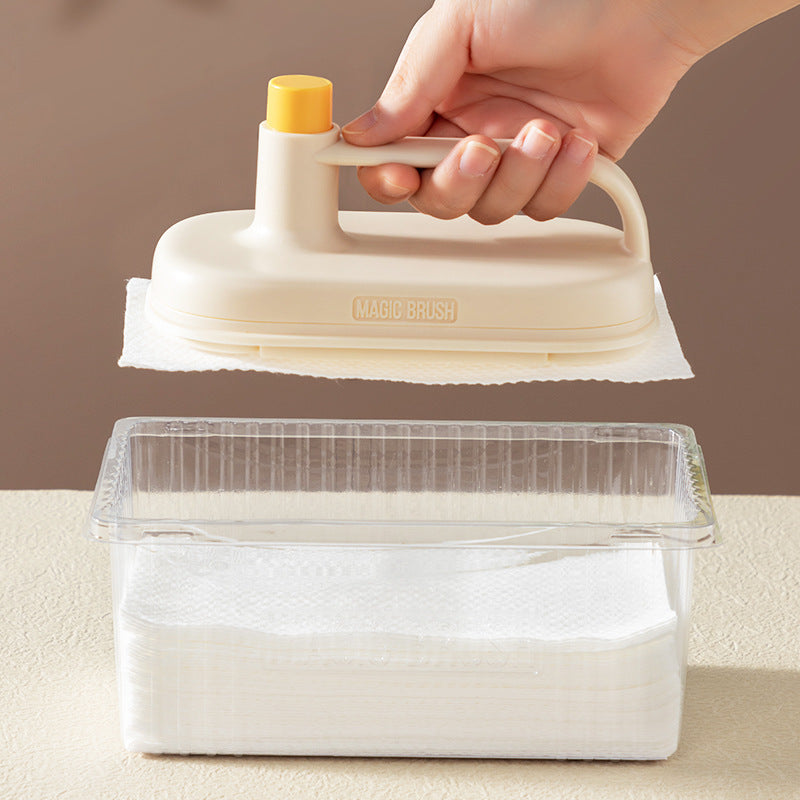 Magic Cleaning Brush with 50 Disposable Rags – Multi-Purpose Dusting Tool