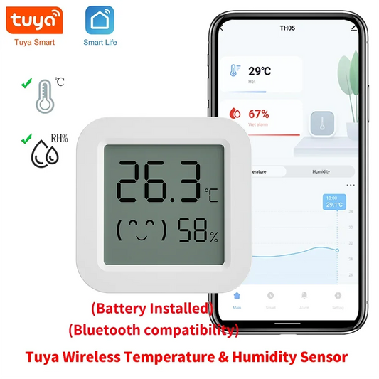 Smart Temperature and Humidity Sensor with LCD Display – App Remote Monitoring - Tech Nestle