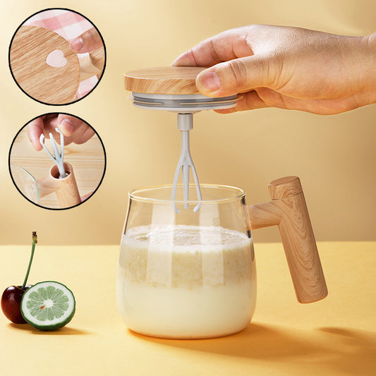 Self-Stirring Electric Coffee Mug – Automatic Mixing Glass Cup for Coffee, Tea & More
